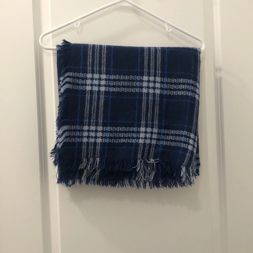 Plaid blanket scarf